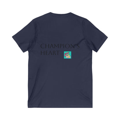 Champion’s Heart Collection Unisex Jersey V-Neck Tee