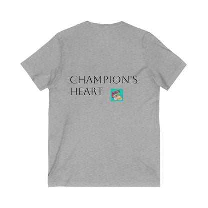 Champion’s Heart Collection Unisex Jersey V-Neck Tee